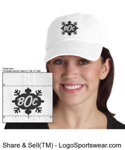 Adult Cotton Twill Cap - BLACK LOGO Design Zoom