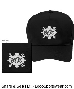 Youth Cotton Twill Cap - WHITE LOGO Design Zoom